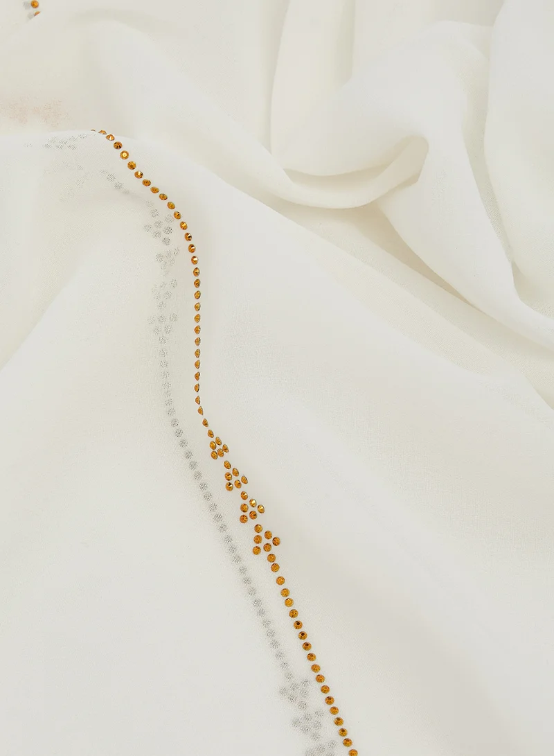 Khizana Embellished Rhinestone Gold Detail Modest Hijab Headscarf